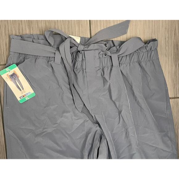 32 Degrees Women’s Tie Front Travel Pants Pockets Size XL Grisaille (Blue/Gray) - Picture 2 of 6